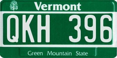 VT license plate QKH396