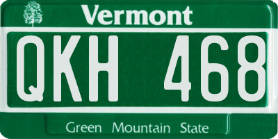 VT license plate QKH468