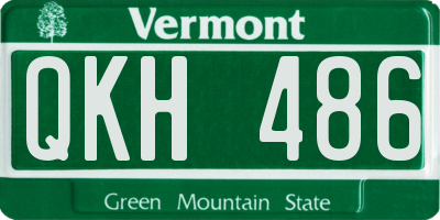 VT license plate QKH486