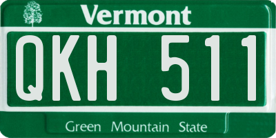 VT license plate QKH511