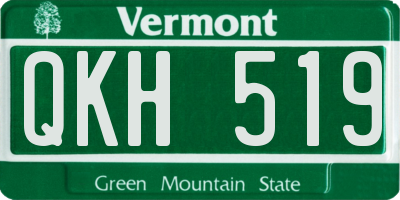 VT license plate QKH519