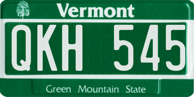 VT license plate QKH545