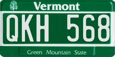 VT license plate QKH568