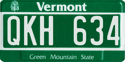 VT license plate QKH634