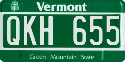 VT license plate QKH655