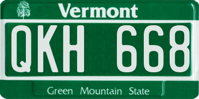 VT license plate QKH668