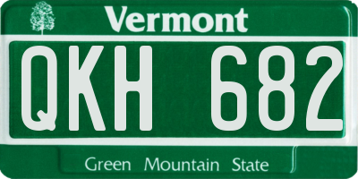 VT license plate QKH682