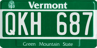 VT license plate QKH687