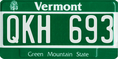 VT license plate QKH693