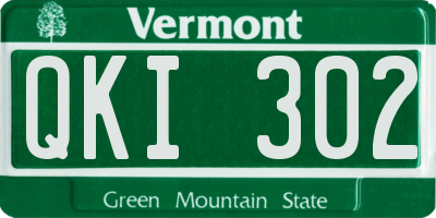 VT license plate QKI302