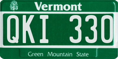 VT license plate QKI330