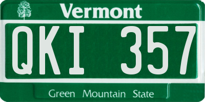 VT license plate QKI357
