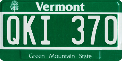 VT license plate QKI370