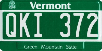 VT license plate QKI372