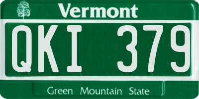VT license plate QKI379