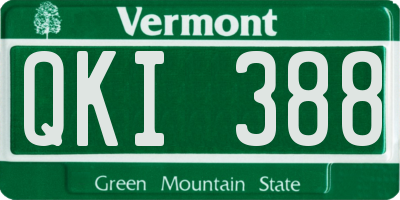 VT license plate QKI388