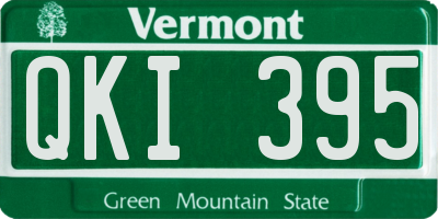 VT license plate QKI395
