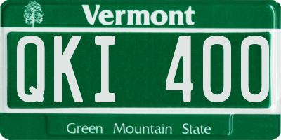VT license plate QKI400