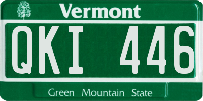 VT license plate QKI446