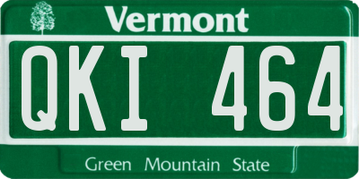 VT license plate QKI464