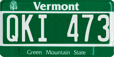 VT license plate QKI473