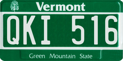 VT license plate QKI516