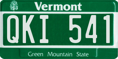 VT license plate QKI541