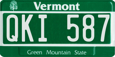 VT license plate QKI587