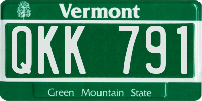 VT license plate QKK791