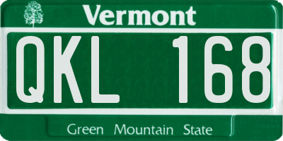VT license plate QKL168