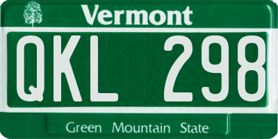 VT license plate QKL298