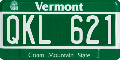VT license plate QKL621