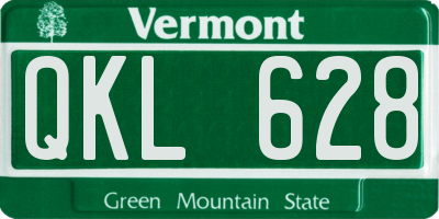 VT license plate QKL628