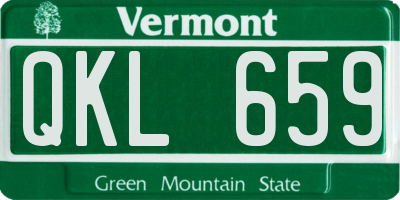 VT license plate QKL659