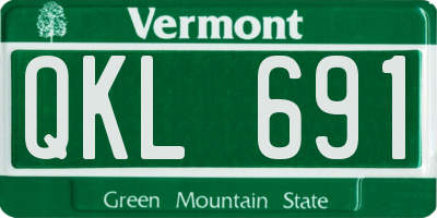 VT license plate QKL691