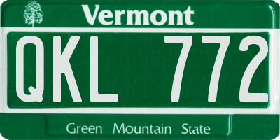 VT license plate QKL772