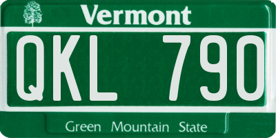 VT license plate QKL790