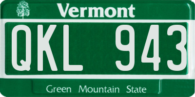 VT license plate QKL943