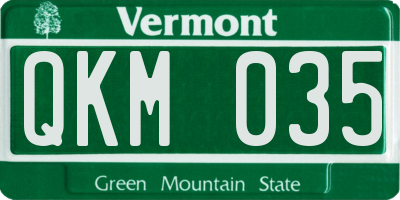VT license plate QKM035