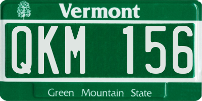 VT license plate QKM156