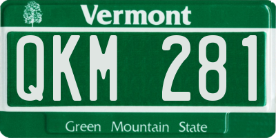 VT license plate QKM281