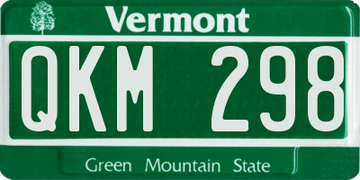 VT license plate QKM298