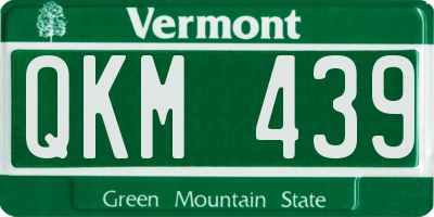 VT license plate QKM439
