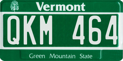 VT license plate QKM464