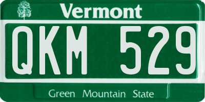 VT license plate QKM529