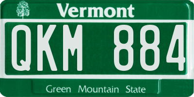 VT license plate QKM884
