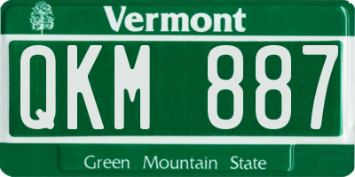VT license plate QKM887