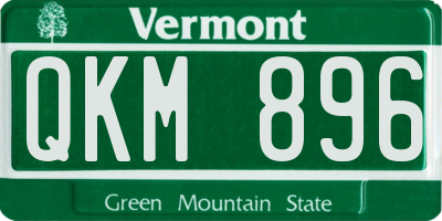 VT license plate QKM896