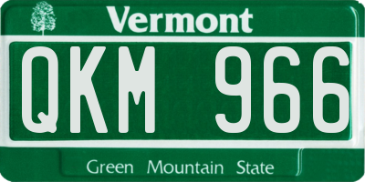 VT license plate QKM966