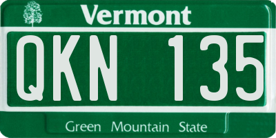 VT license plate QKN135